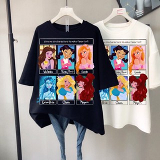 new 2022 Disney snow White Cartoon T-shirt Ladies Harajuku Kawaii Top Womens Ulzzang Oversized Short Sleeve T-Shir_03