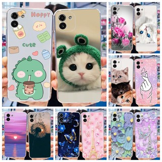 เคสโทรศัพท์มือถือ ซิลิโคนนิ่ม TPU ลายไดโนเสาร์ แมวน่ารัก สําหรับ Samsung Galaxy A03 SM-A035F A03 A 03 4G