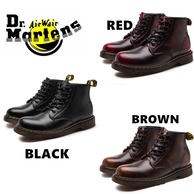 ไซส์ 35-48 New England Dr. Martens Martin BOOTS 6 หลุมคู่ Martin BOOTS โดยรวมรองเท้าผู้ชาย/ผู้หญิง M