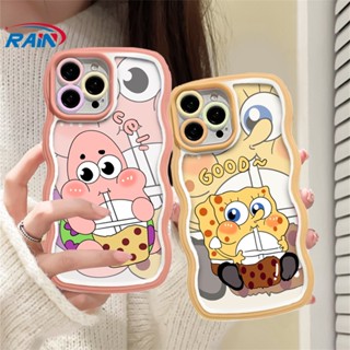 เคสโทรศัพท์มือถือ TPU ลาย SpongeBob และ Patrick Star Wave Edge สําหรับ Redmi Note 11S 11 Pro Redmi 10C 10A 9A Note 10 5G Note 10S 9C 9T Note 9 Note8 Poco X3 Pro