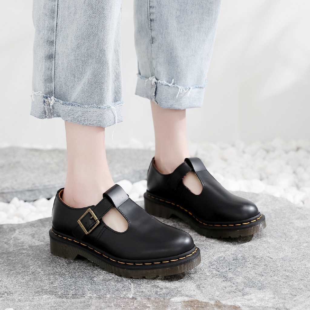 【ของแท้】Dr.Martens Air Wair 1461 T-Type Mary Jane รองเท้าบูทมาร์ติน รองเท้าหนัง หุ้มข้อ สไตล์คลาสสิก สําหรับผู้หญิง ไซซ์ 35-41 A5VK