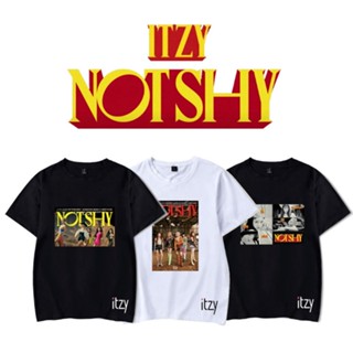 Itzy Not Shy / เสื้อยืดแขนสั้นผ้าฝ้ายขนาดใหญ่ Xs - 2 Xl_07