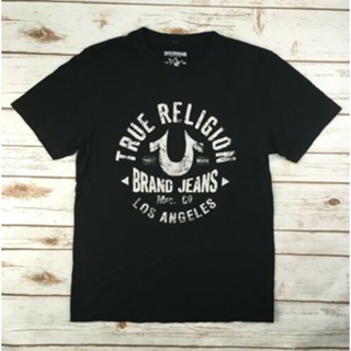 Mens True Religion Jeans T-Shirt Graphic Logo Los Angeles L.A. Tee Black Crew_01