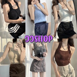 JJ shop 💜พร้อมส่ง  เสื้อคล้องคอขนมุ้งมิ้ง  ไหมพรม เว้าหลังเล็กผ้านิ่มๆ มี6สี "1598New" -N