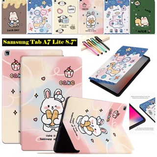 เคสฝาพับ ลายการ์ตูนน่ารัก พร้อมขาตั้ง สําหรับ Samsung Galaxy Tab A7 Lite 8.7 นิ้ว SM-T220 T225