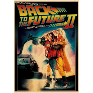 ใหม่ สติกเกอร์โปสเตอร์กระดาษคราฟท์ ลายการ์ตูน Back To The Future Kawaii สําหรับตกแต่งผนังบ้าน