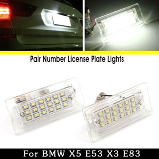 หลอดไฟ LED ติดป้ายทะเบียนรถยนต์ สําหรับ BMW X5 E53 X3 E83 2003-09 2 ชิ้น