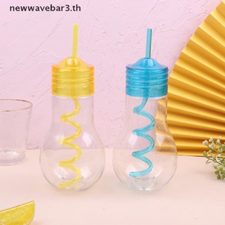 {ใหม่3} ขวดน้ําพลาสติกใส ทรงหลอดไฟ 1 ชิ้น {newwavebar3.th}