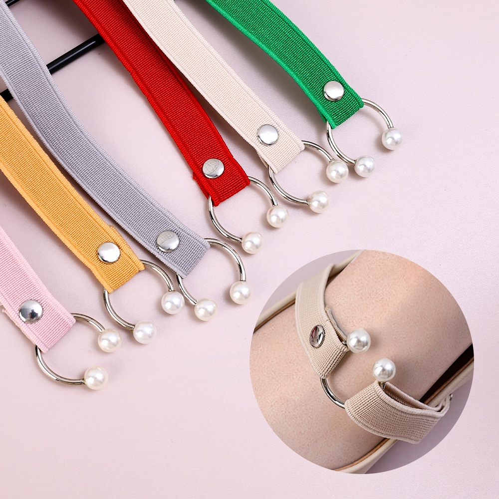 1 คู่ ขี้เกียจ ยืดหยุ่น ล็อค ส้นสูง รูปตัวยู มุก เชือกผูกรองเท้า / ที่มองไม่เห็น ข้อเท้า ปรับได้ รองเท้าเข็มขัด / หลากสี ป้องกันการลื่นไถล สายรัดผูก / แฟชั่น รองเท้า อุปกรณ์เสริม - รูปที่ 5