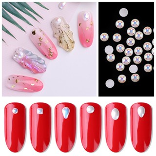 Nail enhancement pearl jewelry pure white magic color flat bottom profiled mermaid pearl sequin nail patch