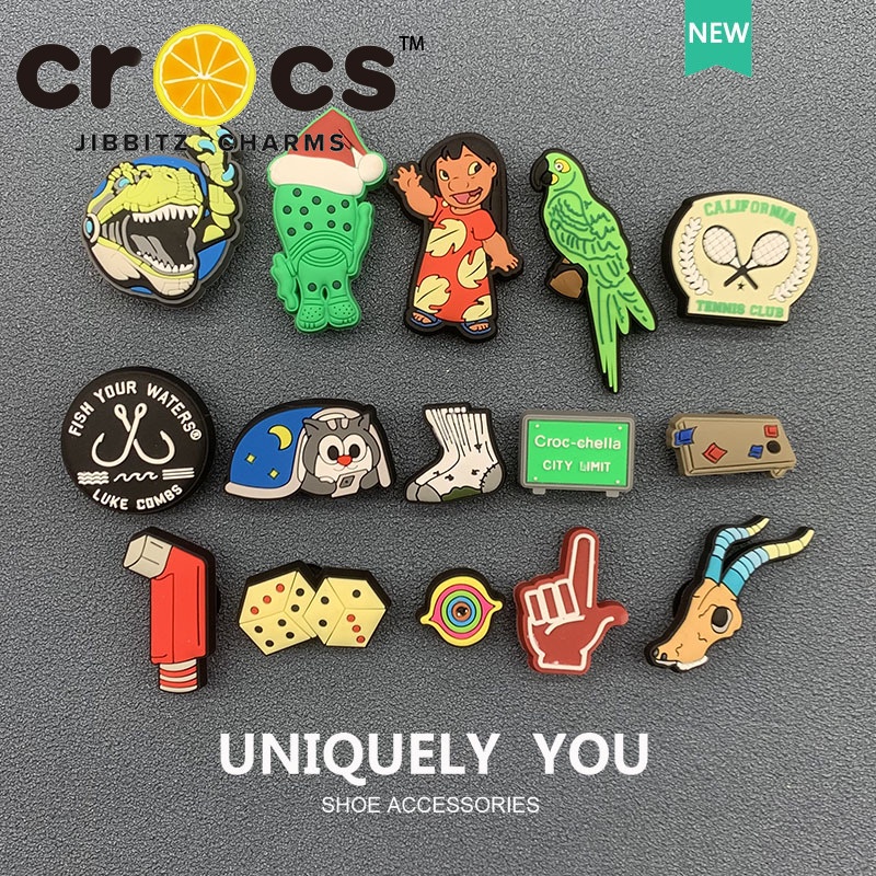 Crocs jibbitz เสน่ห์รองเท้าดอกไม้ DIY 味饰品 อุปกรณ์รองเท้า ปุ่ม jibbitz