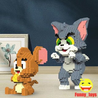 พร้อมส่ง บล็อกตัวต่อ นาโน รูปการ์ตูน Tom and Jerry Cheese fight DIY ของเล่นสําหรับเด็ก