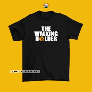 Cryptocurrency Bitcoin the walking hodler cotton blend for men and women_05