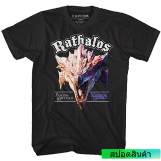 เสื้อยืด พิมพ์ลาย Monster Hunter Rathalos Flying Wyvern Dragon สําหรับผู้ชาย_01