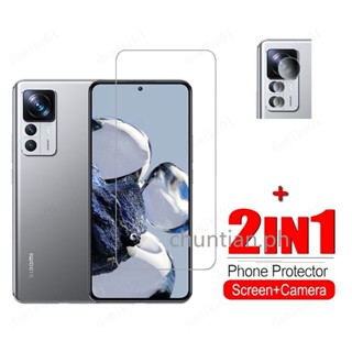 2 in 1 ฟิล์มกระจกนิรภัยกันรอยหน้าจอ เลนส์กล้อง สําหรับ Xiaomi Mi 12T Pro 12T 11T Pro 12 11 Lite 5G NE Redmi Note 11 10 9 Pro+5G 11s 10s