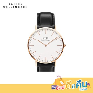 Daniel Wellington นาฬิกาข้อมือ Classic Sheffield RG White 40มม สีดำ