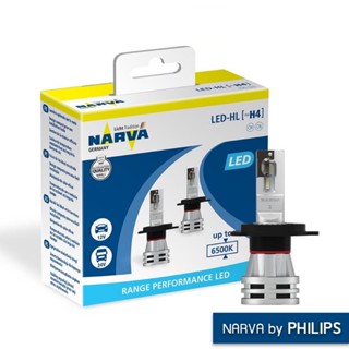 NARVA Range Performance LED 6500K หลอดไฟรถยนต์ ขั้ว H4 [2 หลอด]