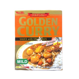 เอสแอนด์บีแกงกระหรี่ผสมผักรสเผ็ดน้อย230กS RETORT AND BGOLDEN CURRY WITHVEGETABLEMILD(EX)230G