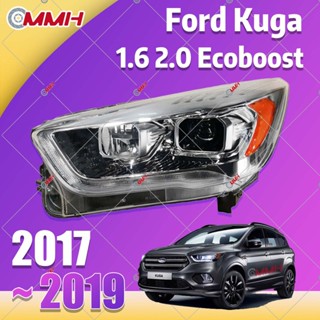 ไฟหน้ารถยนต์ สําหรับ Ford Kuga 2017-2019 ไฟหน้าสำหรับ ไฟหน้า โคมไฟหน้า ไฟหน้า​โปรเจค​เตอร์​ โคมไฟหรถยนต์ เลนส์กระจก headlamp headlight front light lens