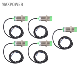  Maxpower 5 ชิ้นพร็อกซิมิตีเซนเซอร์ PNP ปกติเปิด 15 มม. การตรวจจับ IP65 สวิตช์ตรวจจับพร็อกซิมิตีเซนเซอร์แบบเหนี่ยวนำ