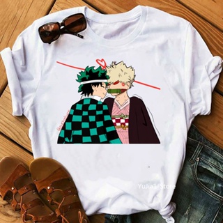 เสื้อยืด พิมพ์ลายกราฟฟิค My Hero Academia Himiko Toga แฟชั่นฤดูร้อน สําหรับผู้หญิง 90s_04