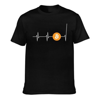 Crypto Bitcoin Heartbeat T Shirt Asic Bitcoin Miner Printed 100 Percent Russian cotton T-Shirt Short-Sleeve Beach T_05