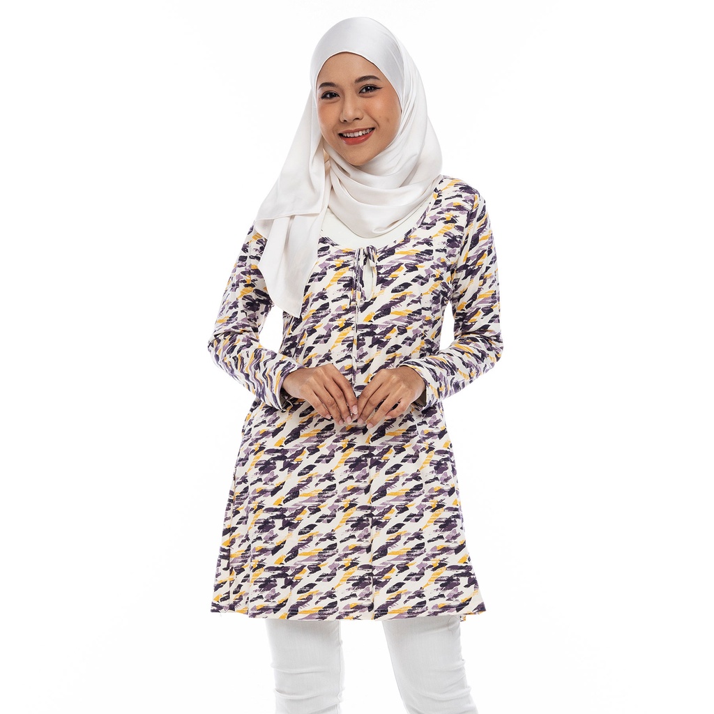 AQEELA Nursing Vertical Front T-Shirt- Grape (ai999a)