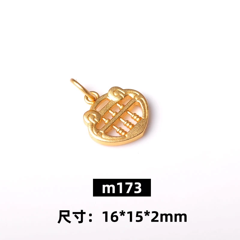จี้ลูกคิดรูยี่ สีทอง สไตล์จีนโบราณ สำหรับทำสร้อยข้อมือ DIY thumbnail 6