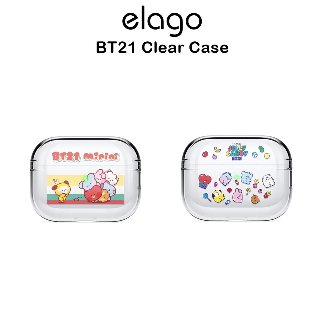 Elago BT21 Clear Case เคสกันกระแทกเกรดพรีเมี่ยมจากอเมริกา เคสสำหรับ AirPods Pro2(ของแท้100%)