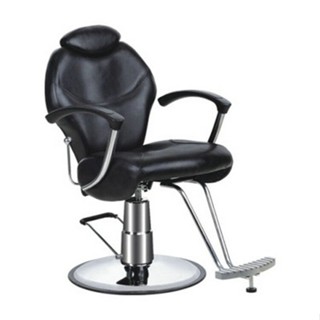 Barber chair เก้าอี้ตัดผมชาย ร้านบาร์เบอร์ ระบบไฮดรอลิค ปรับขึ้นลง เอนนอนได้ ฐานสแตนเลส