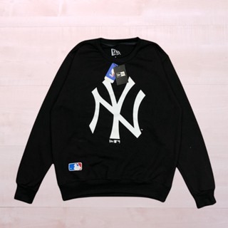 ใหม่ เสื้อแจ็กเก็ต ERA NY NEW YORK YANKEES BLACK CREWNECK