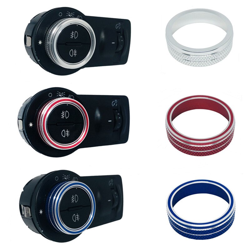 ไฟหน้ารถปุ่มสวิทช์ฝาครอบลูกบิด Trim Fit สําหรับ Chevrolet Cruze Malibu Aveo Trax สําหรับ Opel Mokka ASTRA Insignia อุปกรณ์เสริม