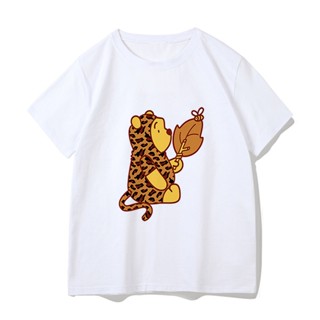 🔥 Promosi Murah เสื้อยืดลําลอง ลายการ์ตูนดิสนีย์ Winnie The Pooh Tigger น่ารัก สีขาว แฟชั่นฤดูร้อน สําหรับสตรี 🔥