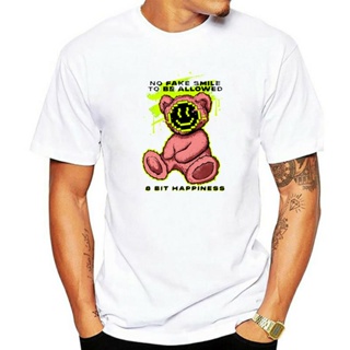 Street Art Graffiti Style Teddy Bear T-Shirt Men Creativity Oversized Tshirts Summer Loose T Shirts Cotton Breathab_02