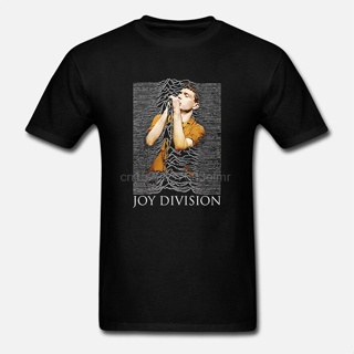 ขายดี เสื้อยืดผ้าฝ้าย พิมพ์ลายโปสเตอร์ Joy Division V7 Ian Curtis Post-punk (สีดํา) COclip06OPgkih30