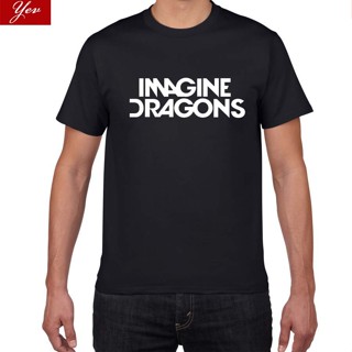 2019 New  IMAGINE DRAGONS pok harajuku  T shirt men Letters Print 100% Cotton Casual rock band street wear tee shir_02