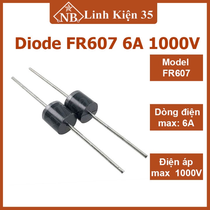 ส่วนประกอบ Diode FR607 6A 1000V (DIP) คุณภาพสูง