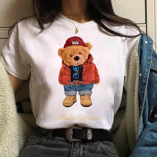 Teddy Bear T-shirt Valentines Day Love Shirt Lovely Cartoon Pattern Women Shirt Women Blouse Couples Tshirt_02