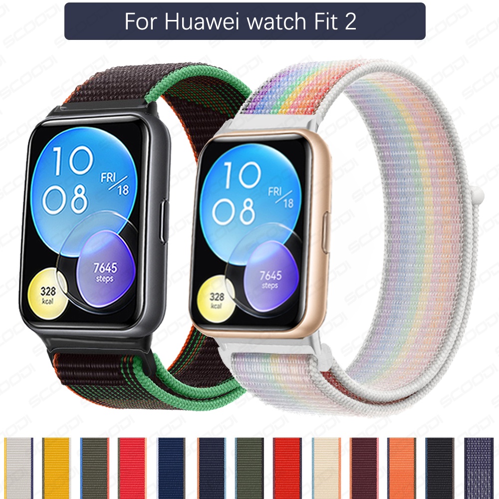 สายนาฬิกาข้อมือไนล่อน แบบเปลี่ยน สําหรับ Huawei watch Fit 2