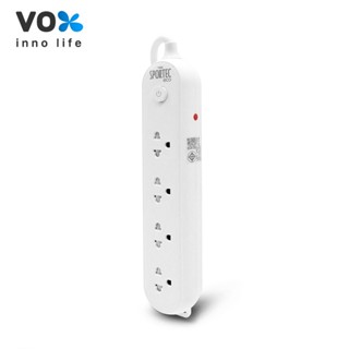 ปลั๊กไฟ VOX Power Strip Tis/Iec รุ่น EC-140 4ช่องเสียบ 1สวิตซ์ สายยาว 3/5เมตร กำลังไฟ 2300วัตต์ เสียบใช้งานพร้อมกันได้