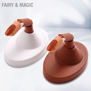 Fairy &amp; Magic เล็บฝึกศิลปะนิ้วข้อต่อยืดหยุ่นปลอมพลาสติกฝึกนิ้วกลางพร้อมฐานสำหรับผู้เริ่มต้น