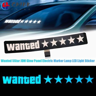 Fashion LED Car Windshield Sticker Electric Wanted Car Safety Signs Sticker