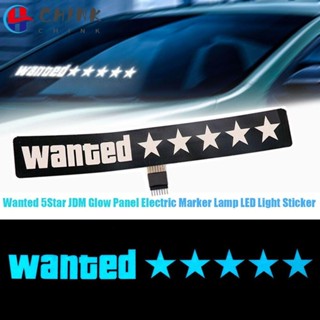 Fashion LED Car Windshield Sticker Electric Wanted Car Safety Signs Sticker