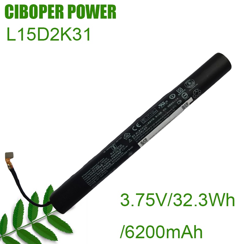 CP ของแท้แท็บเล็ตแบตเตอรี่ L15D2K31 3.75V/32 3WH/6200MAh สำหรับโยคะ3 YT3-850F YT3-850 YT3-850M YT3-8