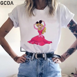 Cool Streetwear Female T-shirt Mickey Ear Hat Snow White Print Harajuku Tshirts Women Summer Hip Hop_03