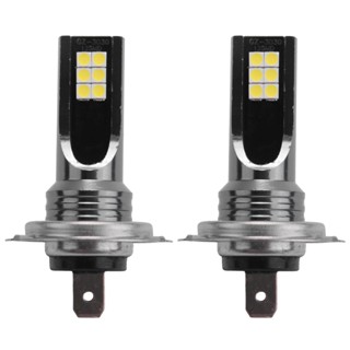 Dinghingxi1 หลอดไฟหน้า LED H7 6W 1000LM 6000K 2 ชิ้น