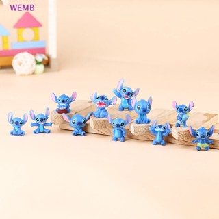 Wemb ใหม่ โมเดลฟิกเกอร์ดิสนีย์ Stitch น่ารัก ของเล่น สําหรับเก็บสะสม 12 ชิ้น