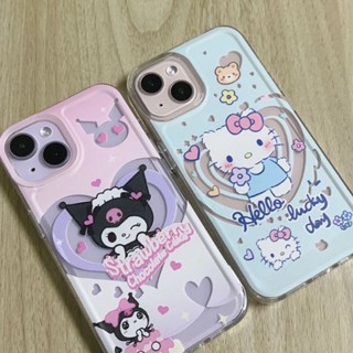 เคสโทรศัพท์มือถือแบบใส กันกระแทก ลายการ์ตูนคุโรมิน่ารัก สําหรับ Iphone 14 13promax 12 11pro xs xr x 7plus 8plus