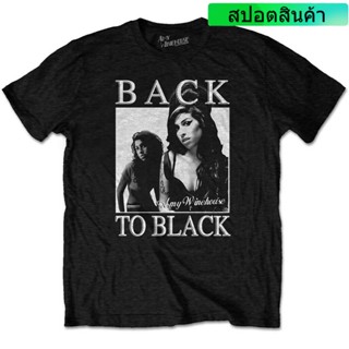 เสื้อยืด พิมพ์ลาย Amy Winehouse Back To Black สีดํา สําหรับผู้ชาย