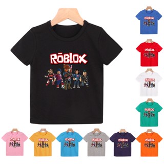 ** สินค้าพร้อมส่ง ** เสื้อยืด ผ้าฝ้าย แขนสั้น ลายการ์ตูน Roblox น่ารัก 8 สี สำหรับเด็ก อายุ 0-10 ปี_02